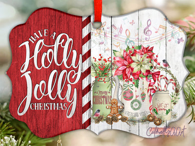 Hummingbird Holly Jolly Christmas Ornament PNG, Benelux Christmas Ornament PNG Instant Download, Xmas Ornament Sublimation Designs Downloads Sublimation CaldwellArt 