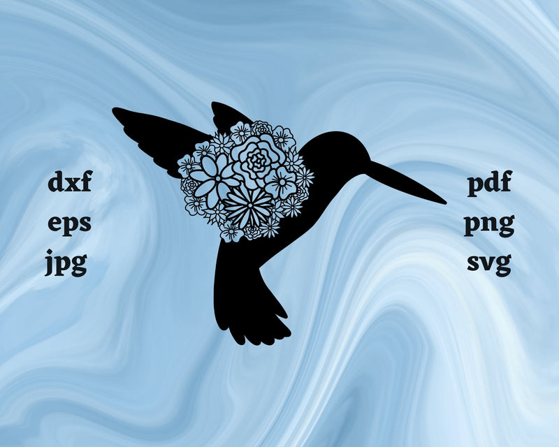 Hummingbird Mandala SVG Cut File SVG Northern Light SVG 