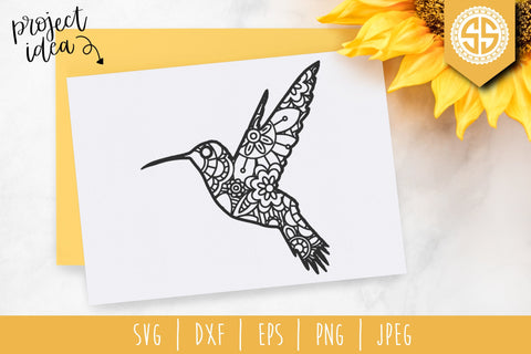 Hummingbird Mandala Zentangle SVG SavoringSurprises 