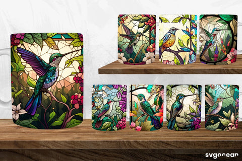 Hummingbird Mug Wrap | 11 oz | Sublimation SVG SvgOcean 