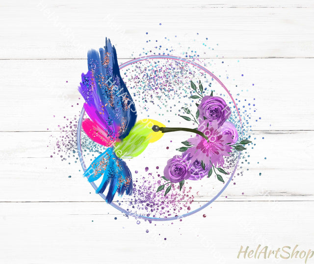Hummingbird Png, Sublimation Png, Watercolor Bird Png Sublimation _HelArtShop_ 