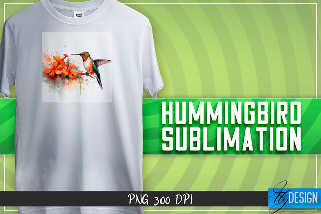 Hummingbird Sublimation | Happy Design | T-shirt Design Sublimation Fly Design 