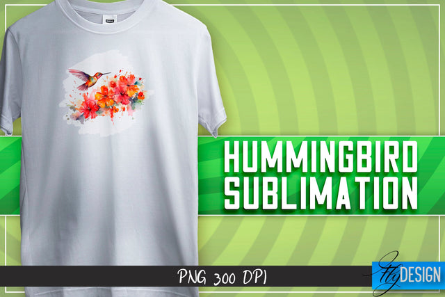 Hummingbird Sublimation | Happy Design | T-shirt Design Sublimation Fly Design 