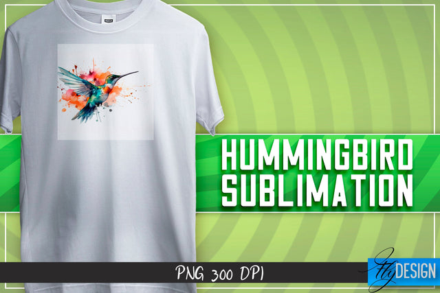 Hummingbird Sublimation | Happy Design | T-shirt Design Sublimation Fly Design 