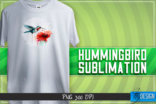 Hummingbird Sublimation | Happy Design | T-shirt Design Sublimation Fly Design 