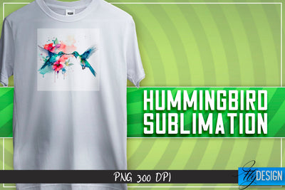Hummingbird Sublimation | Happy Design | T-shirt Design Sublimation Fly Design 