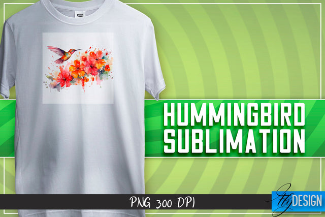 Hummingbird Sublimation | Happy Design | T-shirt Design Sublimation Fly Design 
