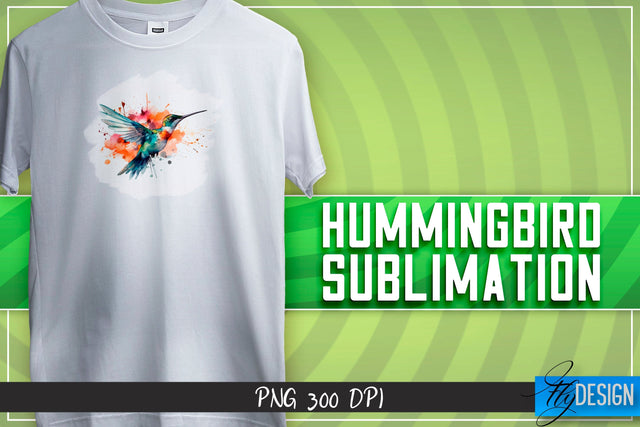 Hummingbird Sublimation | Happy Design | T-shirt Design Sublimation Fly Design 