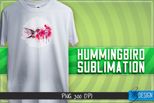 Hummingbird Sublimation | Happy Design | T-shirt Design Sublimation Fly Design 