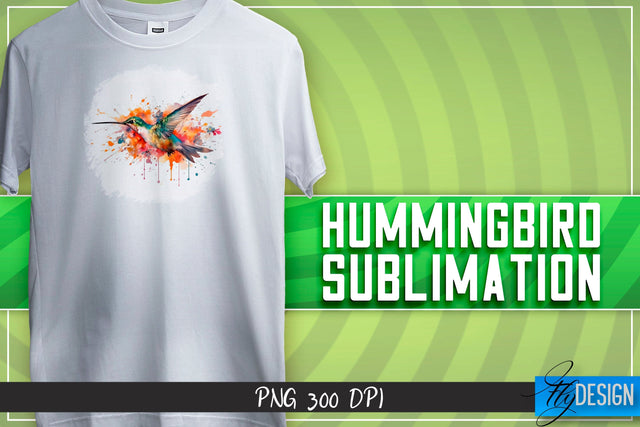 Hummingbird Sublimation | Happy Design | T-shirt Design Sublimation Fly Design 