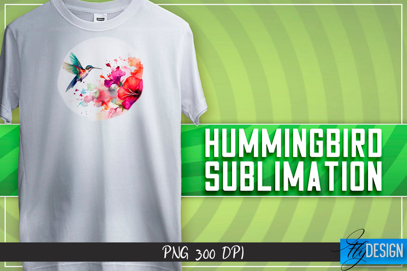 Hummingbird Sublimation | Happy Design | T-shirt Design Sublimation Fly Design 