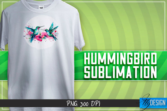 Hummingbird Sublimation | Happy Design | T-shirt Design Sublimation Fly Design 