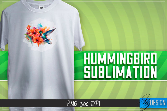Hummingbird Sublimation | Happy Design | T-shirt Design Sublimation Fly Design 