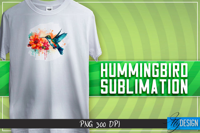 Hummingbird Sublimation | Happy Design | T-shirt Design Sublimation Fly Design 