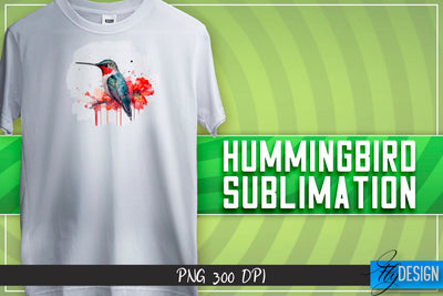 Hummingbird Sublimation | Happy Design | T-shirt Design Sublimation Fly Design 
