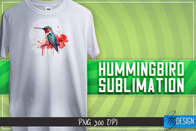Hummingbird Sublimation | Happy Design | T-shirt Design Sublimation Fly Design 