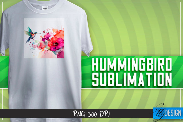 Hummingbird Sublimation | Happy Design | T-shirt Design Sublimation Fly Design 