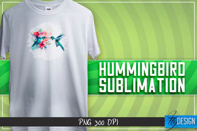 Hummingbird Sublimation | Happy Design | T-shirt Design Sublimation Fly Design 