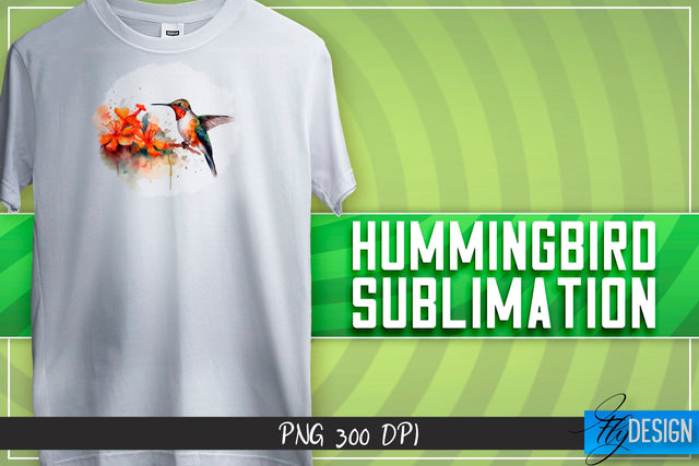 Hummingbird Sublimation | Happy Design | T-shirt Design Sublimation Fly Design 