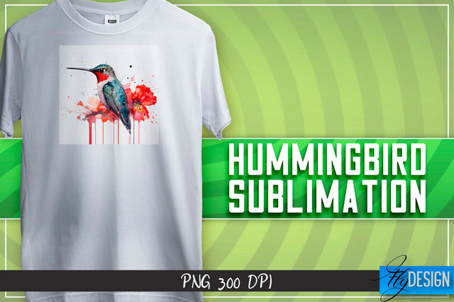 Hummingbird Sublimation | Happy Design | T-shirt Design Sublimation Fly Design 