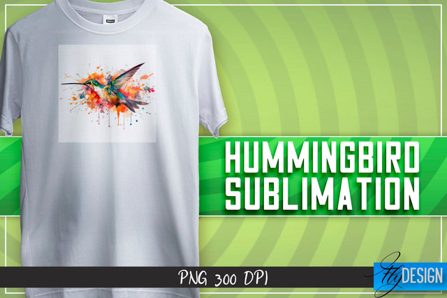 Hummingbird Sublimation | Happy Design | T-shirt Design Sublimation Fly Design 