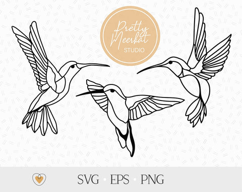 Hummingbird svg, Hummingbird flying png, svg files for cricut SVG Pretty Meerkat 