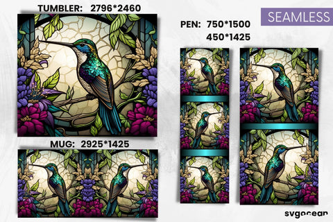 Hummingbird Tumbler Sublimation | Pen And Mug Wrap SVG SvgOcean 