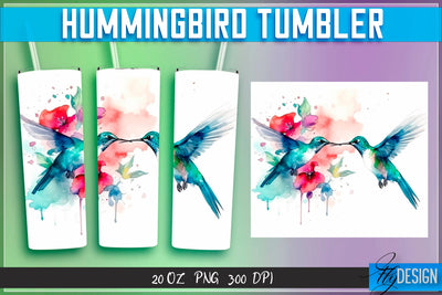 Hummingbird Tumblers Wrap 20 oz v.2 Sublimation Fly Design 