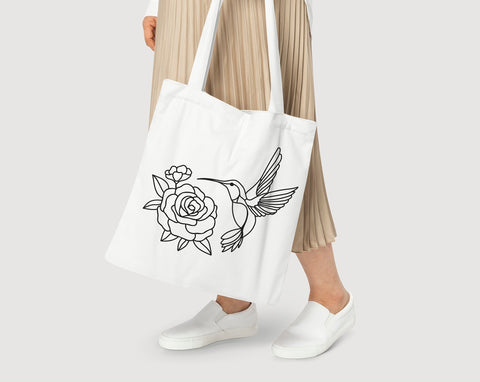 Hummingbird with flower svg, Flying bird png, Garden cut file SVG Pretty Meerkat 