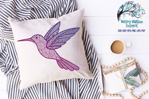 Hummingbird Zentangle SVG SVG Wispy Willow Designs 