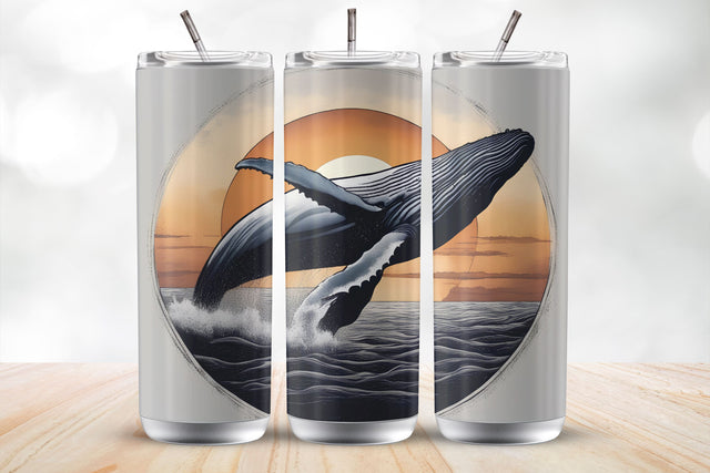 Humpback Whale 20 Oz Tumbler Wrap Sublimation Design Sublimation MockupSvgVenue 