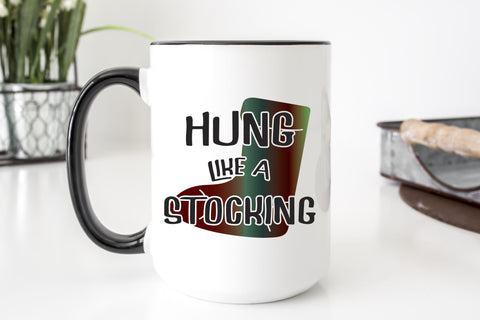 Hung Like a Stocking Adult Christmas SVG Design | So Fontsy SVG Crafting After Dark 