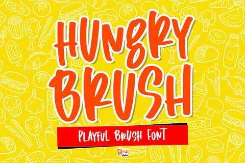 Hungry Brush - Playful Brush Font Font Dm Letter Studio 