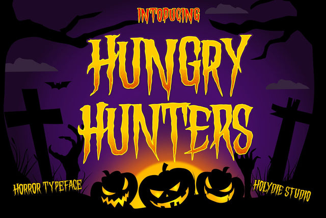 Hungry Hunters Font Holydie Studio 
