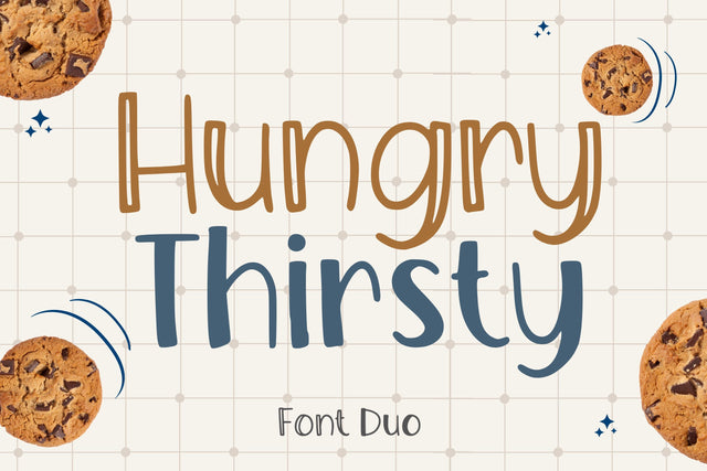 Hungry Thirsty Font Duo Font Aisyah 