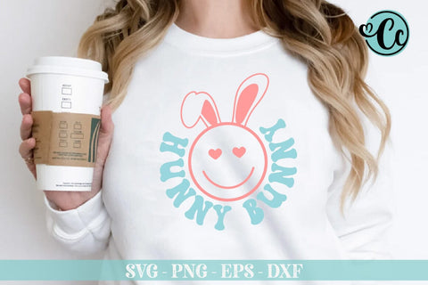 Hunny Bunny, Hunny Bunny Svg, Easter retro design, happy face shirt, girl shirt SVG Crazy Craft 