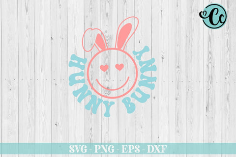 Hunny Bunny, Hunny Bunny Svg, Easter retro design, happy face shirt, girl shirt SVG Crazy Craft 