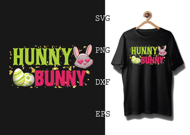 HUNNY BUNNY Svg, Bunny Babe Easter Svg, Bunny Svg, Welcome Spring Svg SVG DesignTShirt 