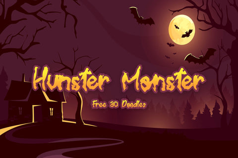 Hunster Monster Font Jun Creative 