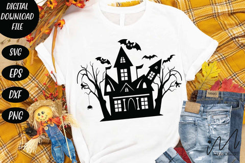 Hunted house svg, Halloween hunted house svg, Batty feeling, hunting house cricut SVG Isabella Machell 