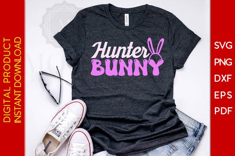 Hunter Bunny Easter Sunday SVG PNG PDF Cut File SVG Creativedesigntee 