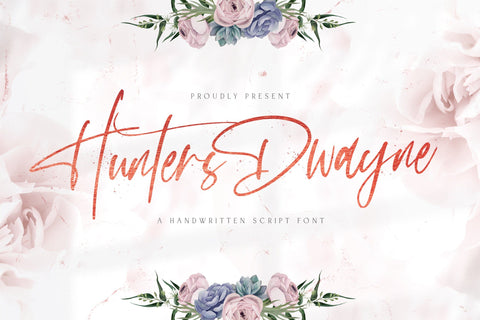 Hunthers Dwayne - Handwritten Font Font StringLabs 
