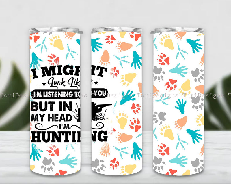Hunting 20oz Skinny Tumbler Sublimation Design Sublimation ToriDesigns 