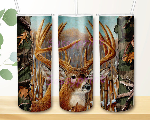 Hunting 20oz Skinny Tumbler Sublimation, Hunting Tumbler PNG, Designs Deer Hunting, Rule Camo Hunt Sublimation, Hunting Design Sublimation sassyprint 