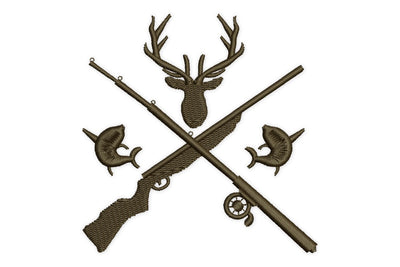 Hunting and Fishing Embroidery Design, Hunter embroidery, Angler embroidery, Mini hunting pattern Embroidery/Applique DESIGNS NextEmbroidery 