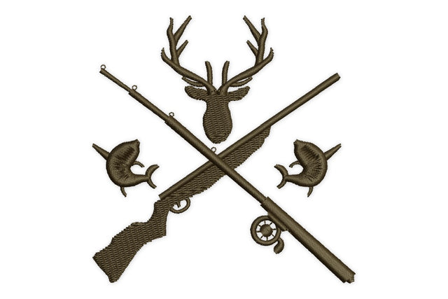 Hunting and Fishing Embroidery Design, Hunter embroidery, Angler embroidery, Mini hunting pattern Embroidery/Applique DESIGNS NextEmbroidery 