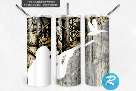 Hunting Camo man with rifle 20 oz / 30 oz Tumbler PNG Sublimation Regulrcrative 