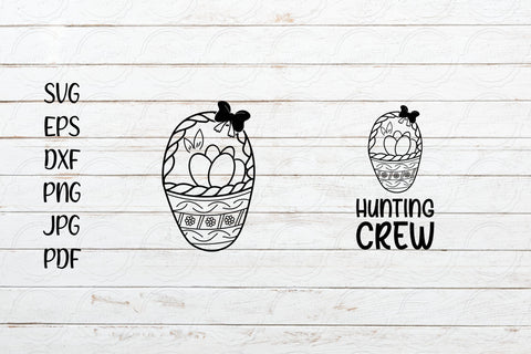 Hunting Crew svg, Easter Egg basket svg SVG SmmrDesign 