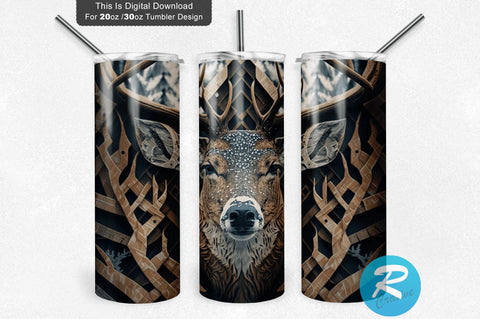 Hunting Deer 20 oz / 30 oz Tumbler PNG Sublimation Regulrcrative 