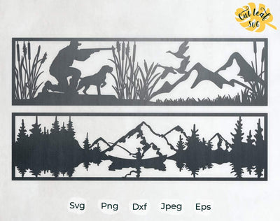 Hunting Fishing svg, dxf files for plasma, cnc files for wood, hunting svg, fishing svg, mountains svg, adventure svg, camping svg, duck SVG CutLeafSvg 